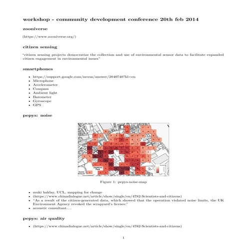Community Development & Citizen Science 