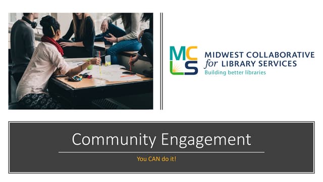 Community Engagement:  You CAN do it! 