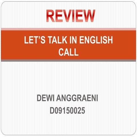 Comment Let's talk in English | PPTX