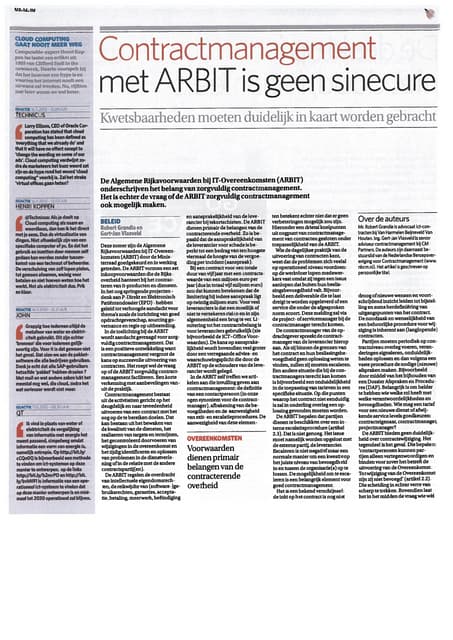 Contractmanagement met Arbit is geen sinecure | PDF