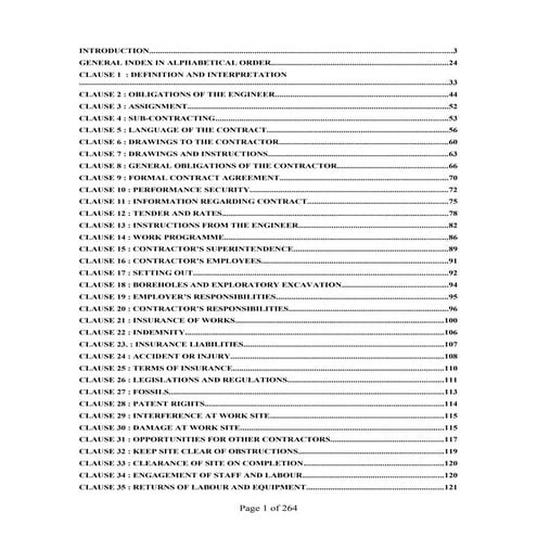 Commentary on fidic iv clauses