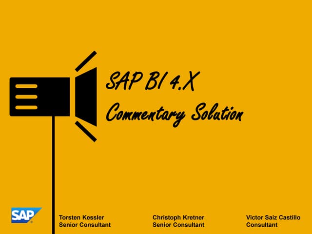 SAP BI BO Commentary solution