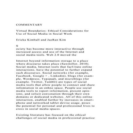 COMMENTARYVirtual Boundaries Ethical Considerations for.docx