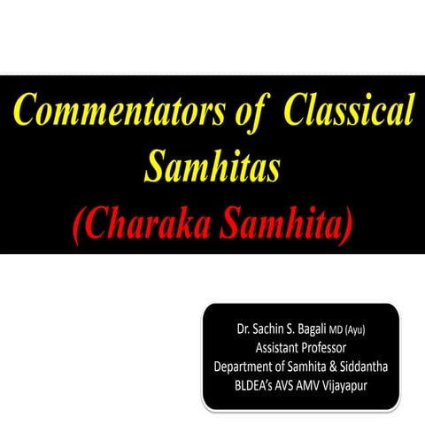 Commentators of Charaka Samhita