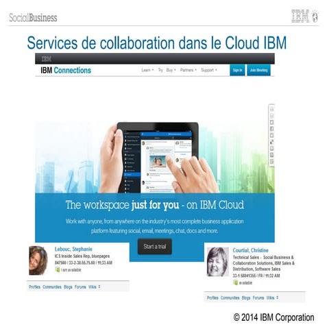 Comment collaborer avec IBM Connections Social Cloud