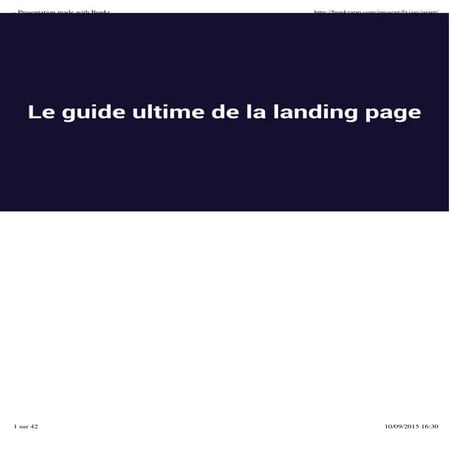 Comment construire une landing page par Côme Courteault chez TheFamily