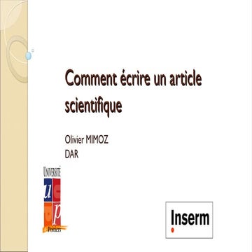 Comment écrire un article scientifique.ppt