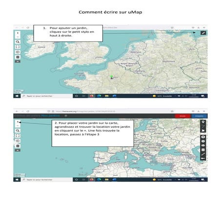 Comment écrire sur uMap
