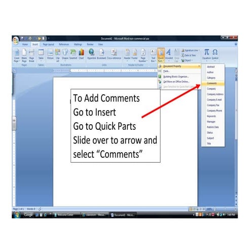 Comments Ms2007 | PPT