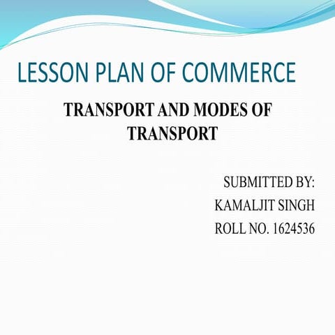 role of transportation modes in Commerce trade