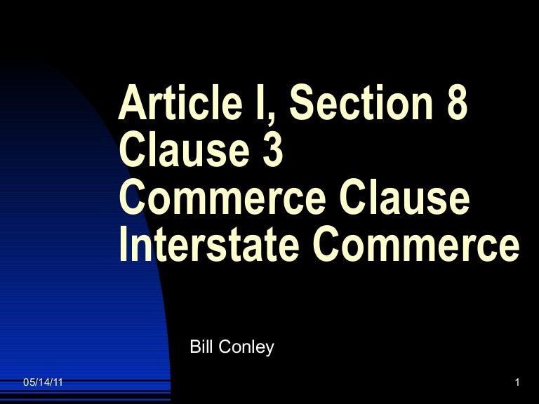Commerce clause