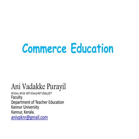 Commerce education