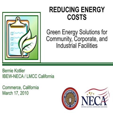 Bernie Kotlier - Energy Efficiency