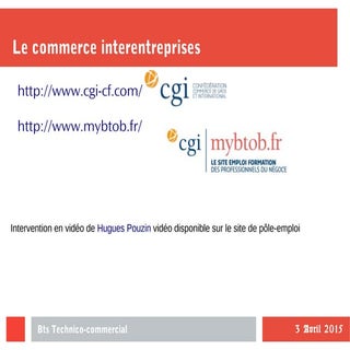 Commerce interentreprises en 2015