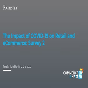 The Impact of COVID-19 on Retail and Ecommerce: Survey 2