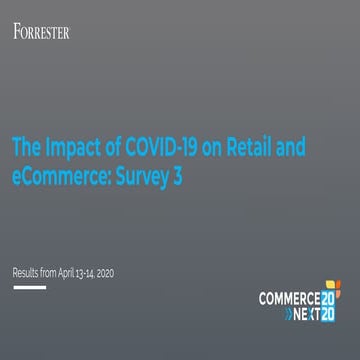 The Impact of COVID-19 on Retail and Ecommerce: Survey 3