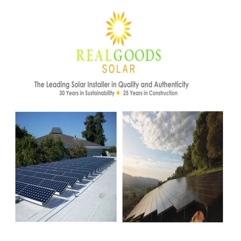 Real Goods Solar commercial | PPTX