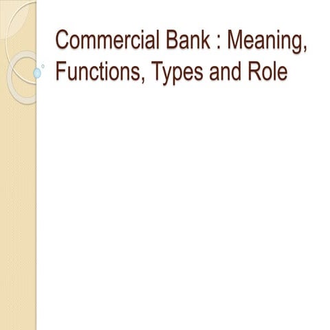Commercial bank