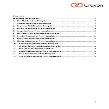 Commercial features spss modules 12 june 2020