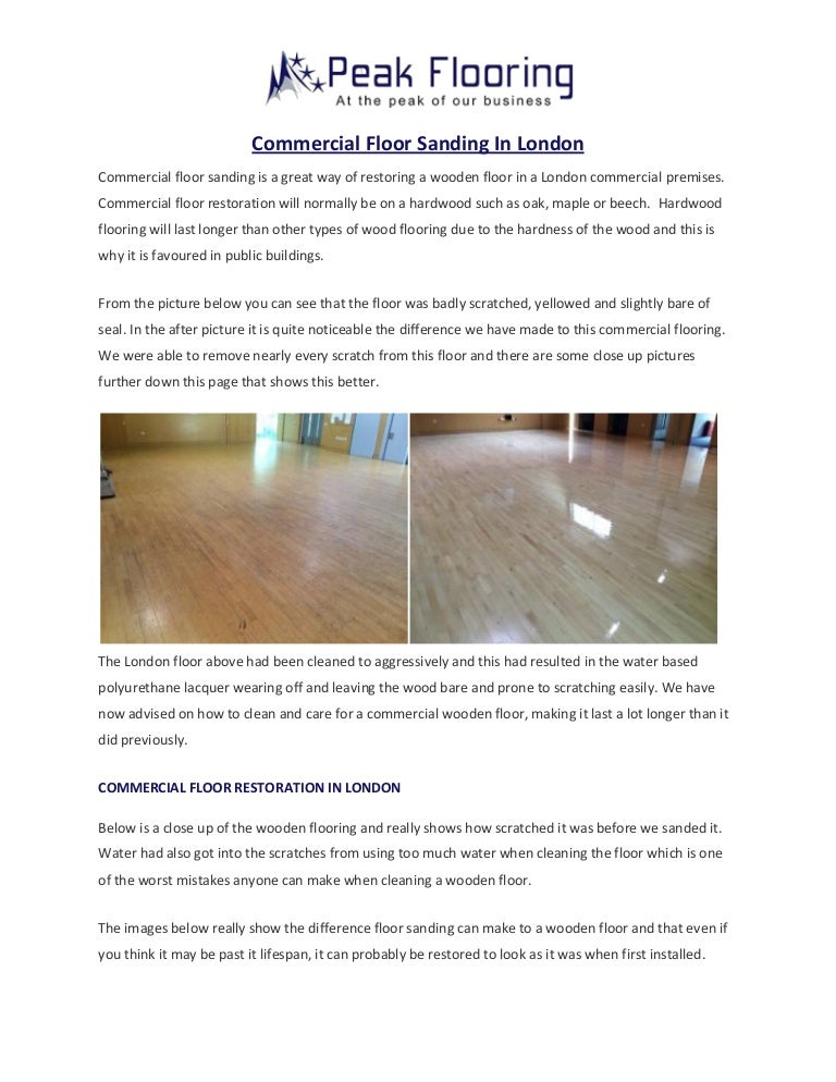 Commercial Floor Sanding In London