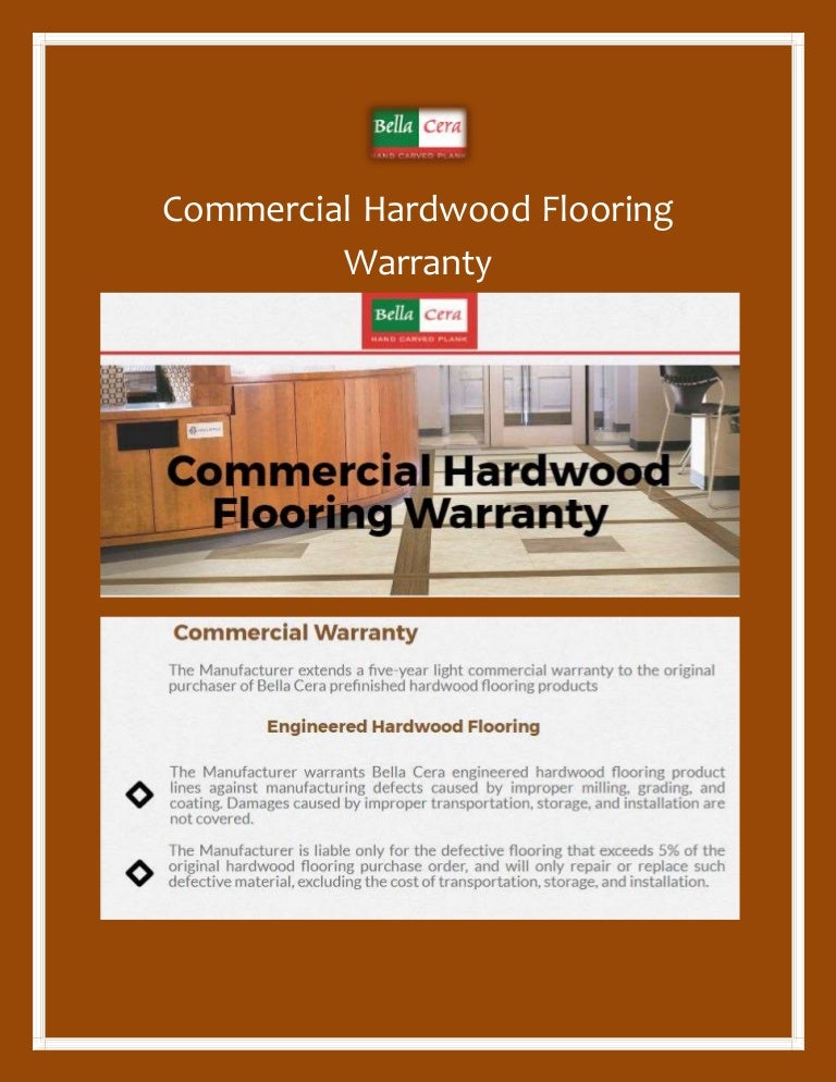 Commercial hardwood flooring warranty