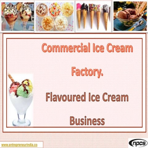 Commercial Ice Cream Factory. Flavoured Ice Cream Business