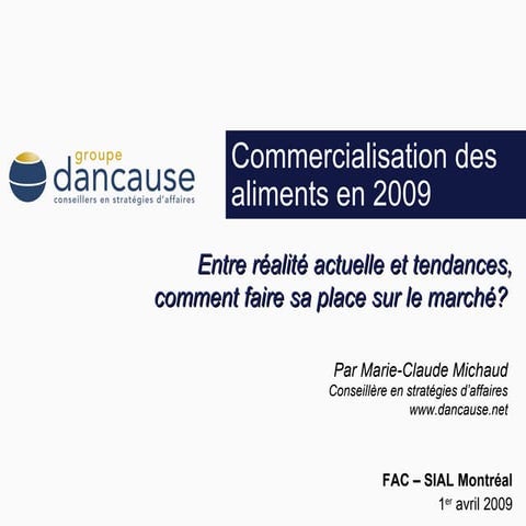 Commercialisation Fac Sial Avril09