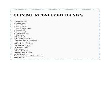 Commercialized banks