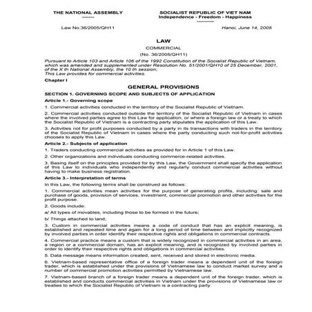 Commercial law 36 2005 qh11