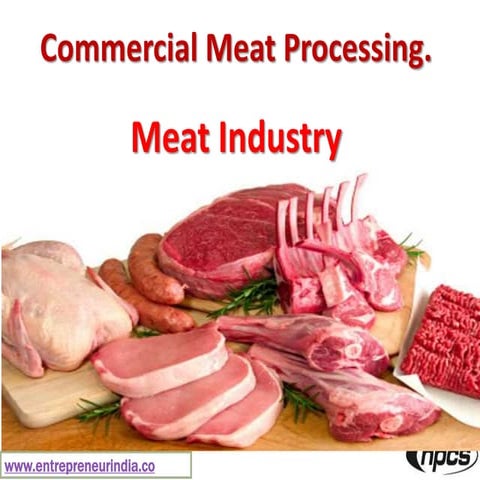 Commercial Meat Processing. Meat Industry