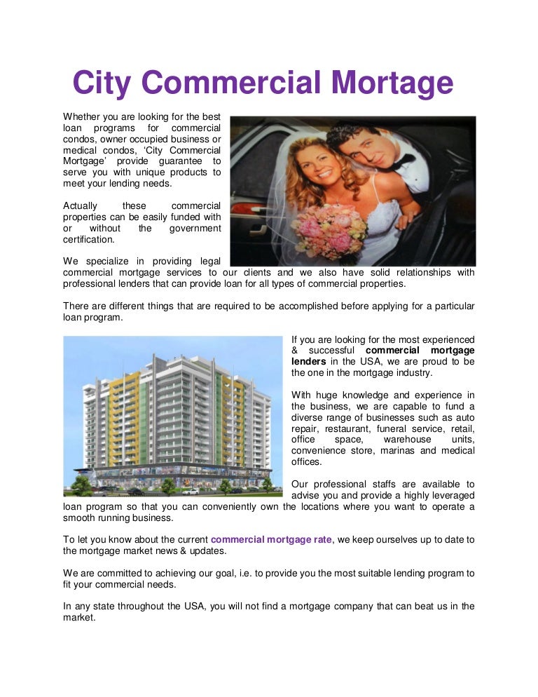 Commercial Mortgage Lenders & Real Estate Lending