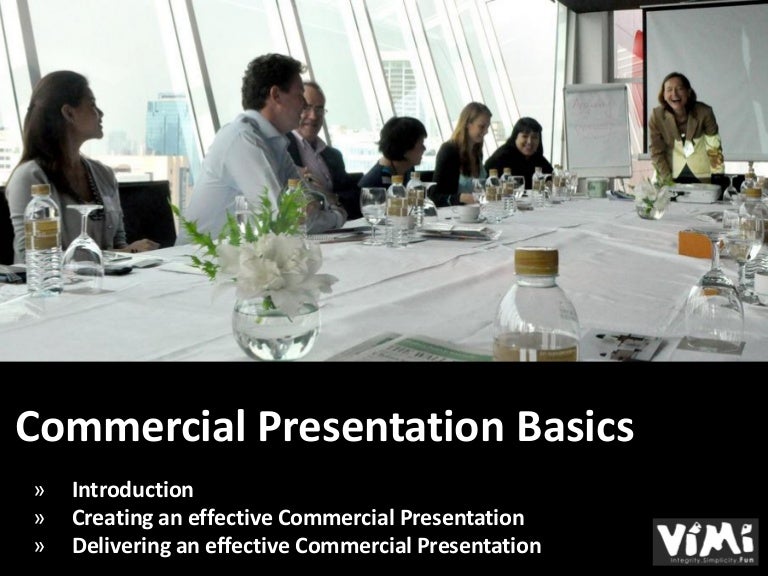 define commercial presentation