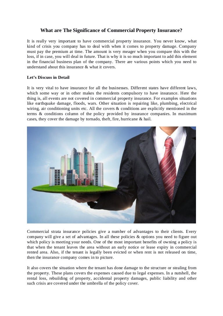 What are The Significance of Commercial Property Insurance?