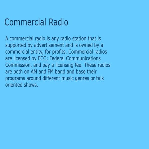 Commercial radio | PPTX