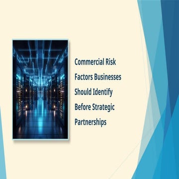 Identify commercial risks before strategic partnerships | PPTX