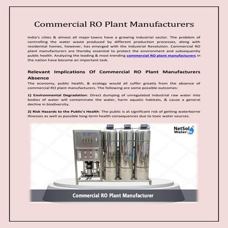 Commercial RO Plant Manufacturers In India.pdf