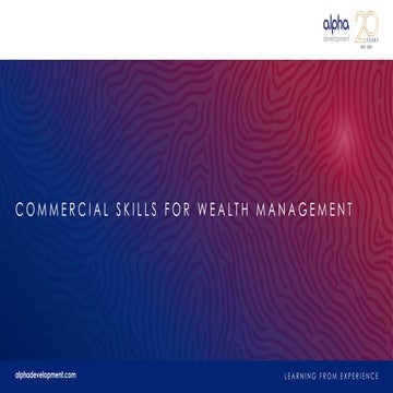 Image showcasing Next Gen Commercial Skills for Wealth Managers | PPTX
