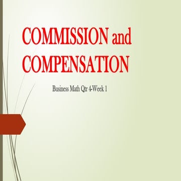 COMMISSION and COMPENSATION presentation