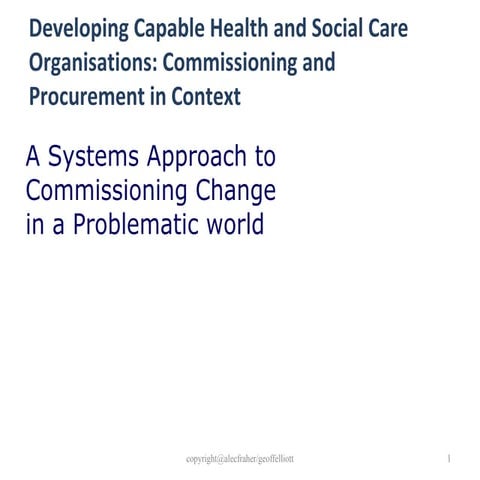 Commissioning And Procurement