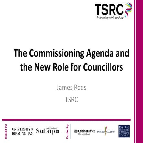 Commissioning and the Third Sector, James Rees