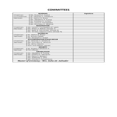 Commitees sa scouting