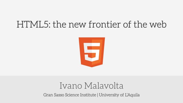 HTML5: the new frontier of the web