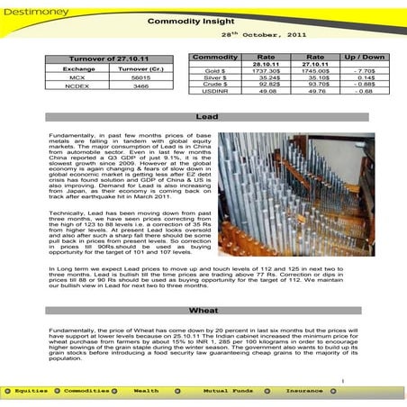 Commodity insight 28.10.11(lead,wheat) 