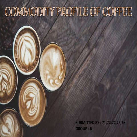 Commodity profile of coffee