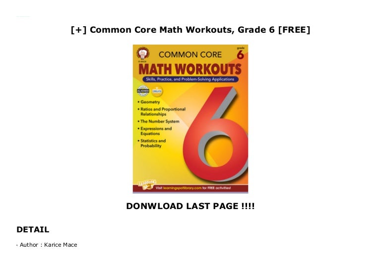 Common Core Math Workouts, Grade 6 [FREE]