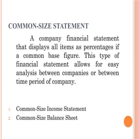Comprehensive Guide to Common-Size Financial Statements and Analysis | PPTX