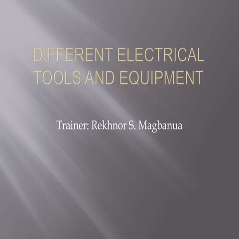 Electrical measuring instruments | PPTX