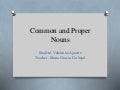 Common Nouns And Proper Nouns
