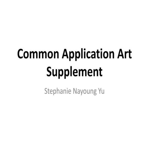 Stephanie Yu Art Supplement
