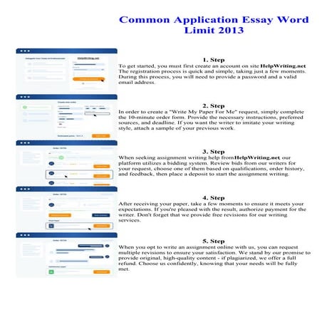 Common Application Essay Word Limit 2013